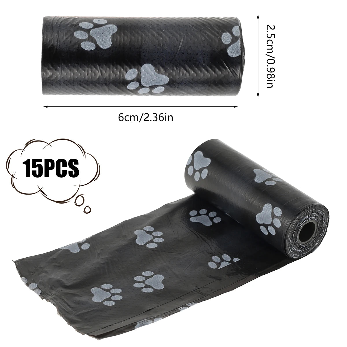 30Roll Dog Poop Bags Disposable Pet Waste Bags Dog Waste Bags Design Pet Poop Clean Pick Up Bone Bag Dispenser Tools