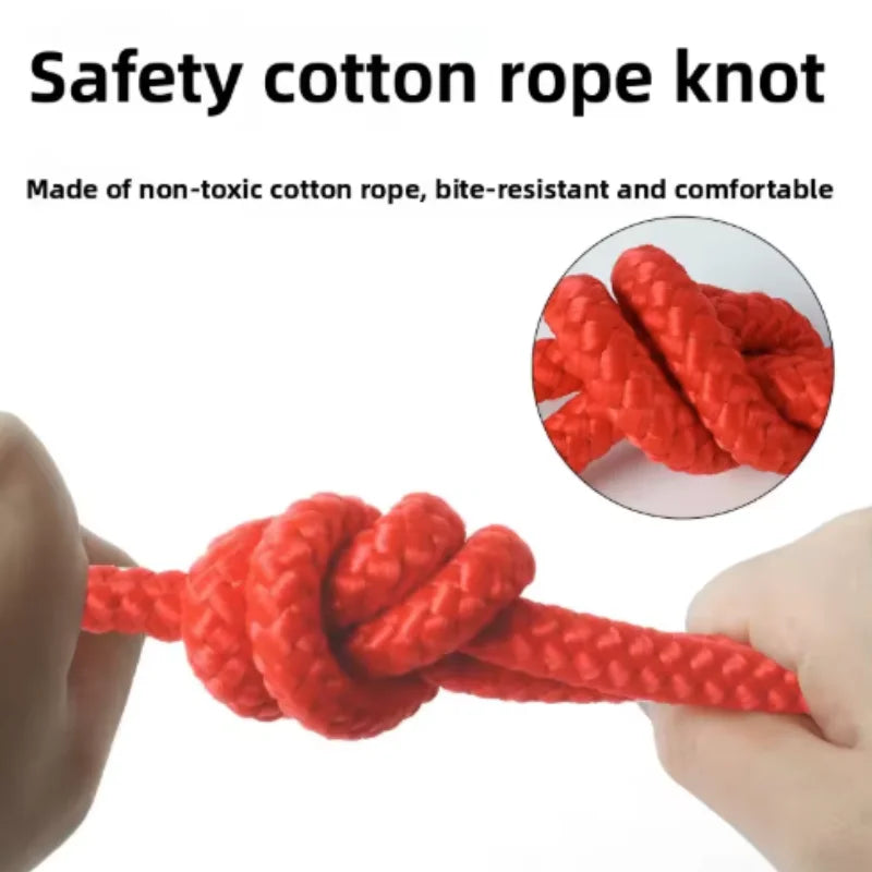 Indestructible Dog Ball Pet Training Dog Toy Puppy Tug Balls Toys Pet Chew Toys Solid Rubber Balls with Rope Pet Toy