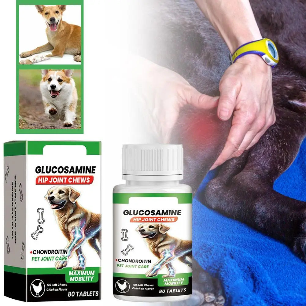 Dog Joint Care Tablets Pet Joint Support Supplement Boost Energy Relieve Pain Protect Cartilage For Senior Dogs Pet Supplies