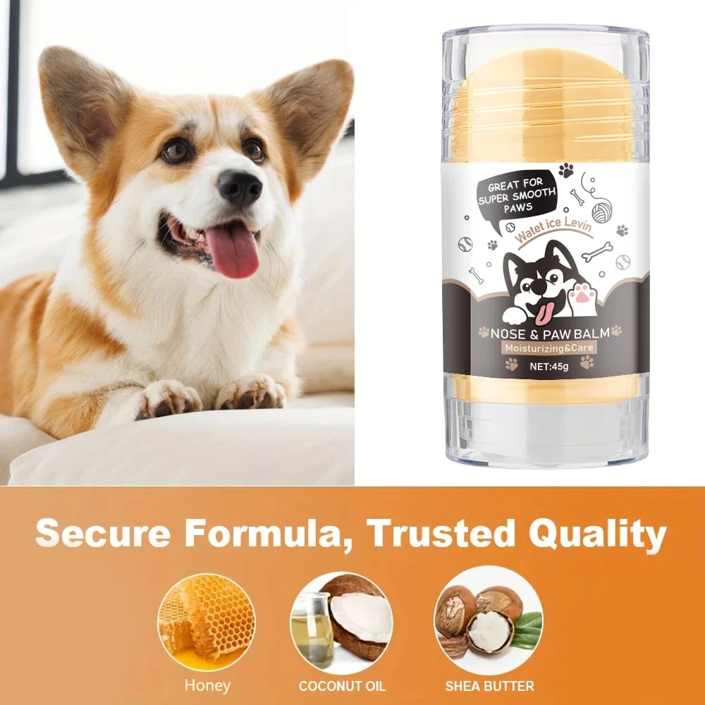 Dog Paw Balm - Lick Safe Snout Soother - Moisturizes, Soothes, and Nourishes Irritated Paw Pads and Nose - Prevents Cracks and Wounds - Dog Paw Balm Contains Wax, Oil, Butter, and Extracts