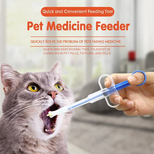 1PCS Pet Medicine Syringe Tablet Pill Gun Piller Push Dispenser Medicine Water Milk Syringe Dog Cat Puppy Feeder Kit