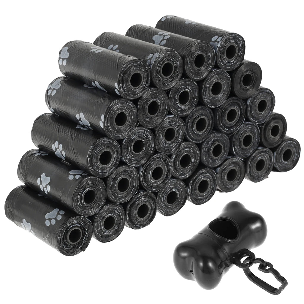 30Roll Dog Poop Bags Disposable Pet Waste Bags Dog Waste Bags Design Pet Poop Clean Pick Up Bone Bag Dispenser Tools