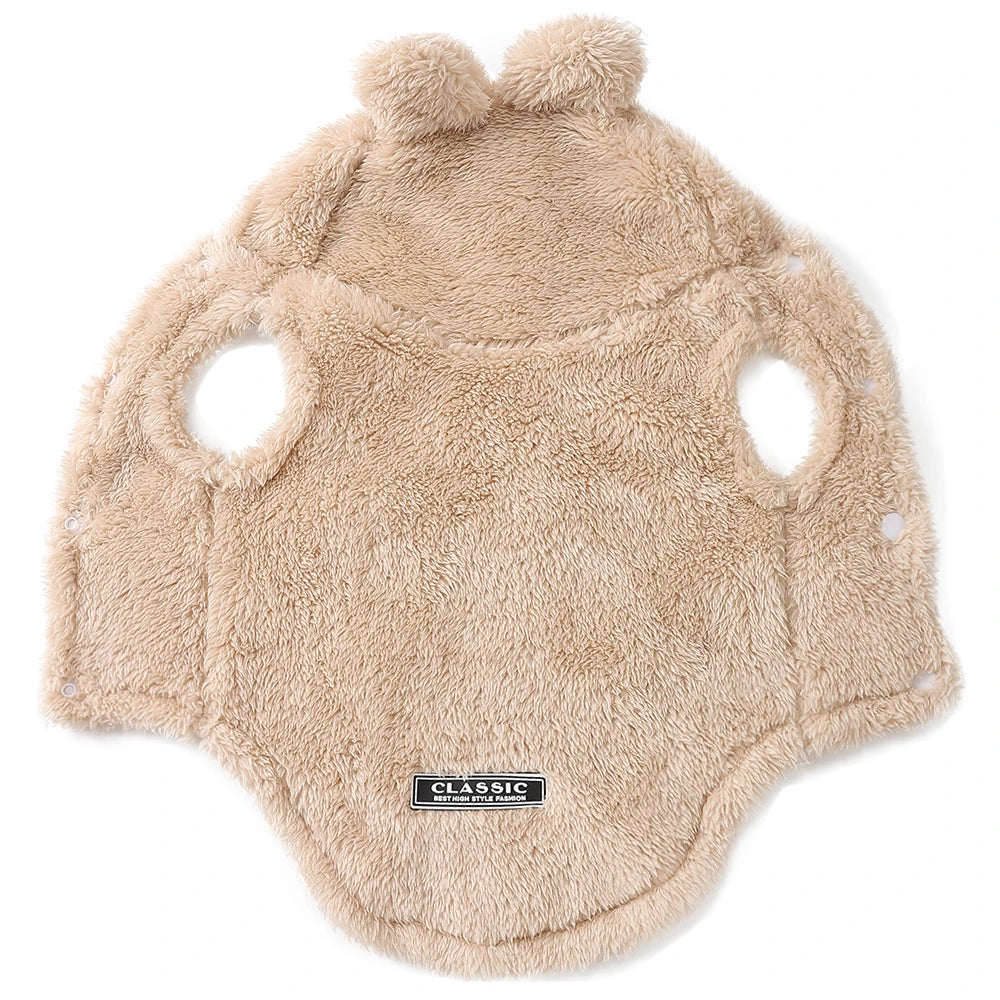 Dog Clothes For Small Medium Dogs Cats Autumn Winter Warm Dog Hooded Clothing Soft Kitten Vest Coat Yorkshire Jacket Pet Outfits
