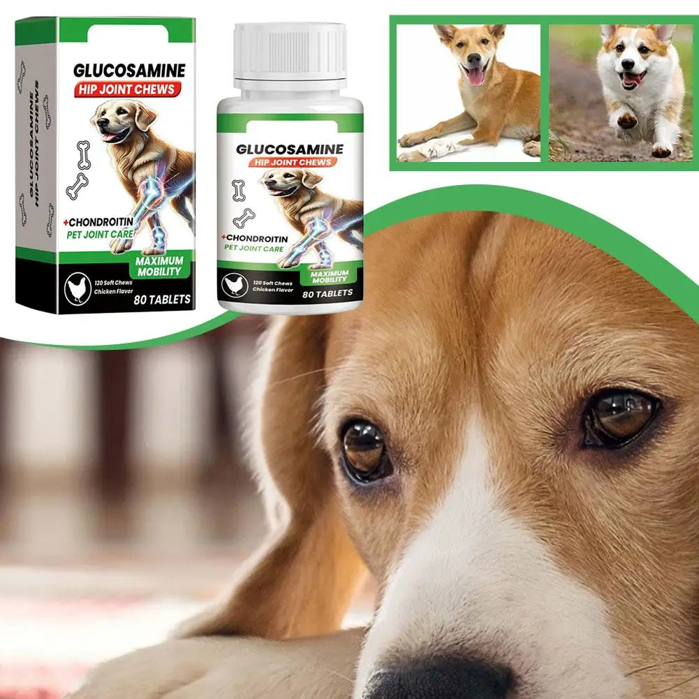 Dog Joint Care Tablets Pet Joint Support Supplement Boost Energy Relieve Pain Protect Cartilage For Senior Dogs Pet Supplies