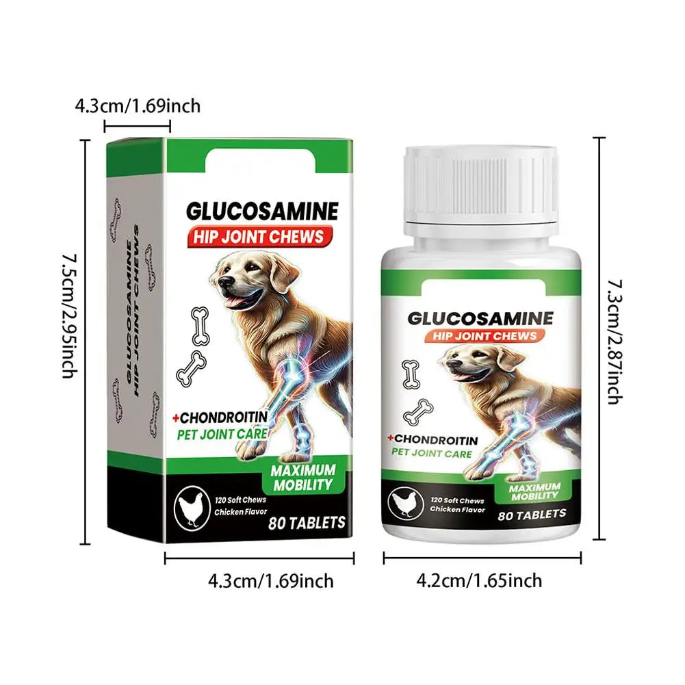 Dog Joint Care Tablets Pet Joint Support Supplement Boost Energy Relieve Pain Protect Cartilage For Senior Dogs Pet Supplies
