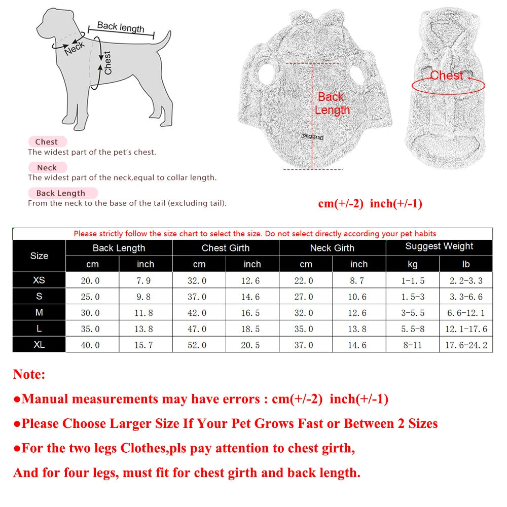 Dog Clothes For Small Medium Dogs Cats Autumn Winter Warm Dog Hooded Clothing Soft Kitten Vest Coat Yorkshire Jacket Pet Outfits
