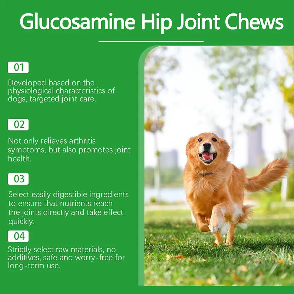 Dog Joint Care Tablets Pet Joint Support Supplement Boost Energy Relieve Pain Protect Cartilage For Senior Dogs Pet Supplies