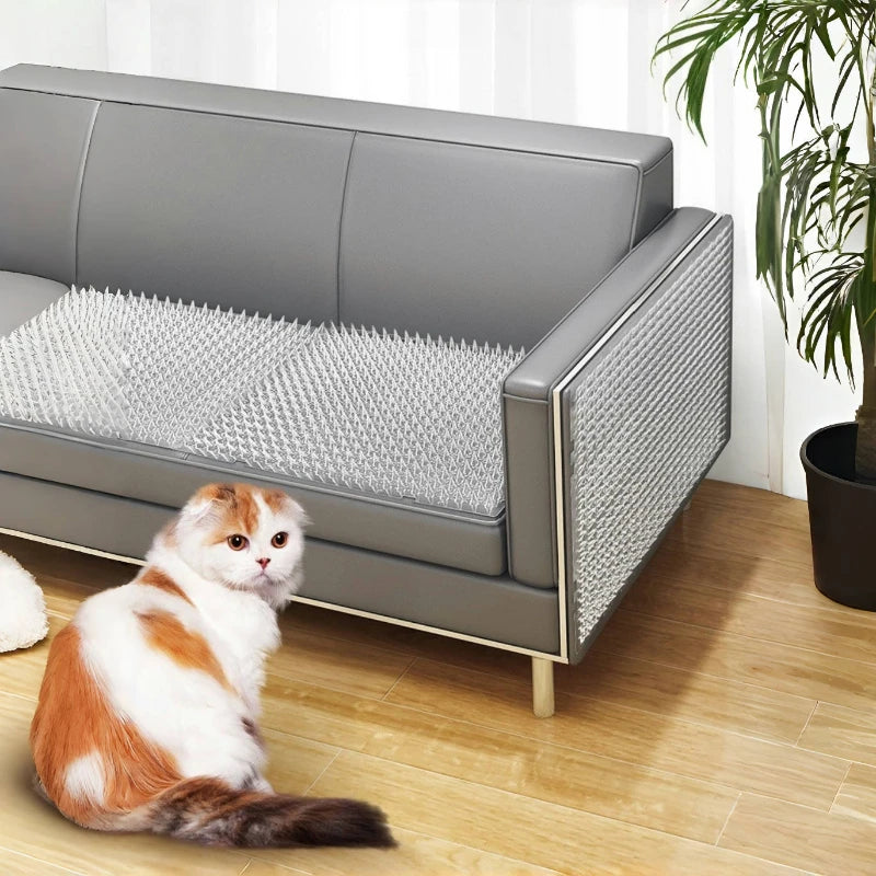 With Prickle Strips Spikes Straps Keep Cat Dog Away Digging Climbing Pet Supply Pad Anti-Cat Dog Mat Protect Plant